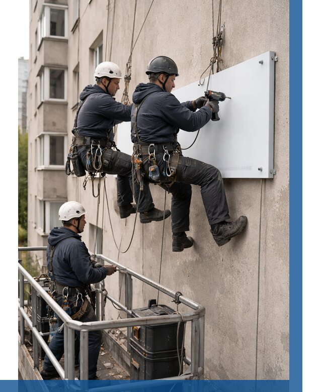 Монтаж табличек и указателей в Ессентуках от 3569 р. | ВЫСОТНИК-Ссн