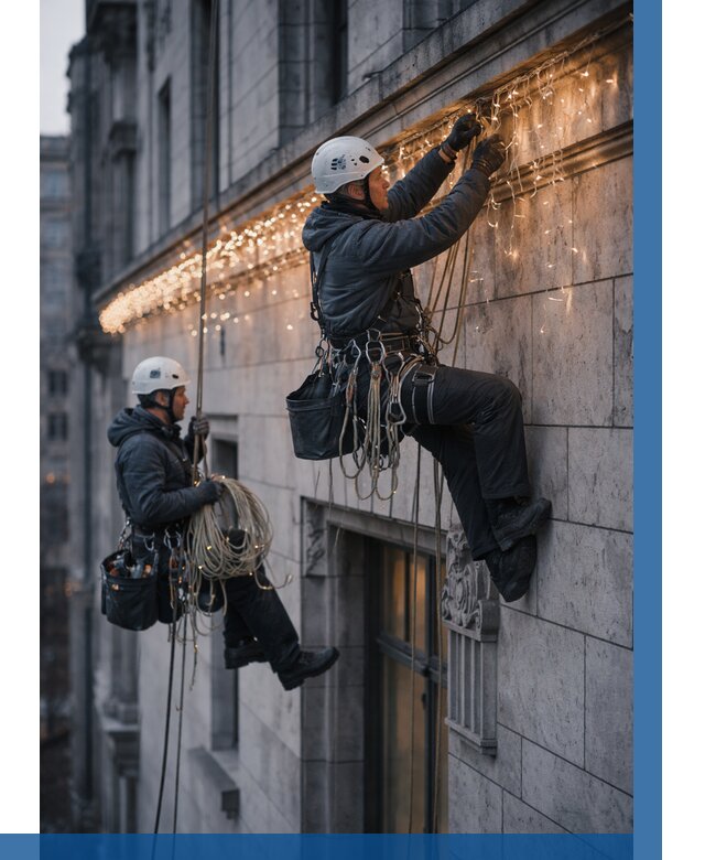 Монтаж новогодней иллюминации в Ессентуках от 8667 р. | ВЫСОТНИК-Ссн