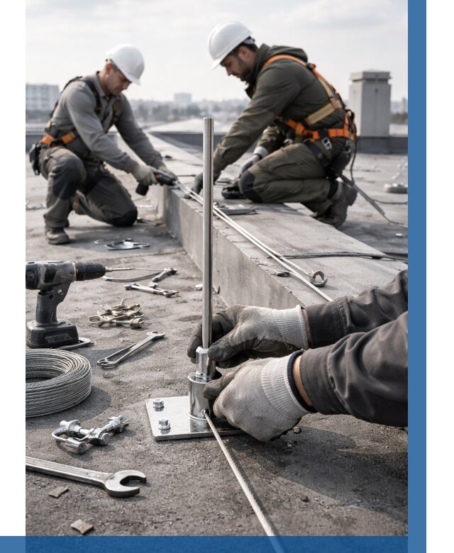 Монтаж молниезащиты на кровле в Ессентуках цена от 25493 р. | ВЫСОТНИК-Ссн