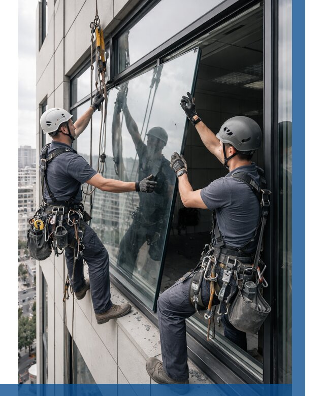 Замена стеклопакетов на высоте в Ессентуках от 5608 р. | ВЫСОТНИК-Ссн