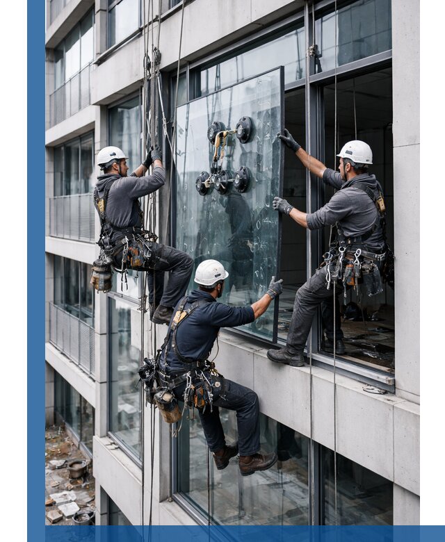 Фасадное остекление и монтаж витражей зданий в Ессентуках под ключ