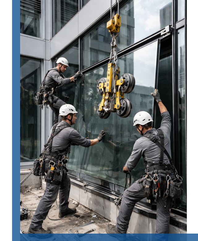 Структурное остекление фасадов в Ессентуках монтаж и обслуживание