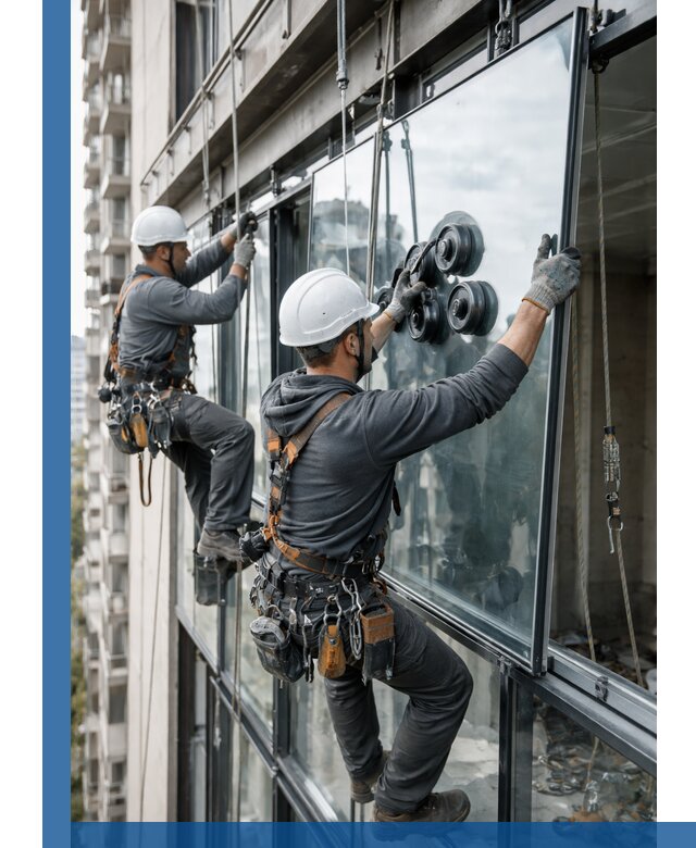 Витражное остекление фасадов и лоджий в Ессентуках под ключ