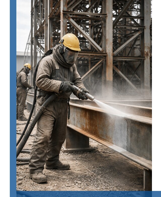 Пескоструйная очистка металлоконструкций в Ессентуках промышленная