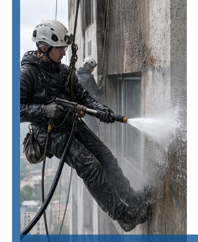 Гидроструйная очистка фасадов и конструкций в Ессентуках