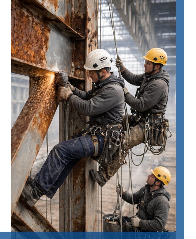 Зачистка металла от ржавчины в Ессентуках от 357 р. | ВЫСОТНИК-Ссн