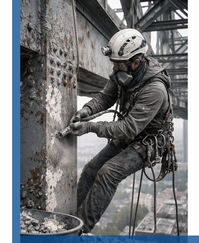 Удаление старой краски с металлических конструкций в Ессентуках