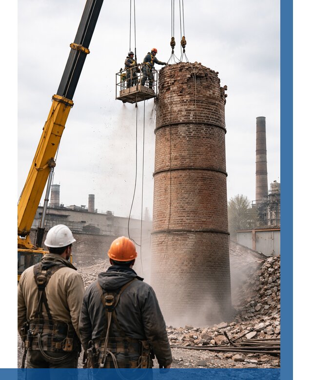 Демонтаж дымовой трубы в Ессентуках от 91773 р. | ВЫСОТНИК-Ссн, смета