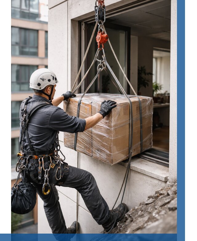 Подъем груза через окно в Ессентуках от 4589 р. | ВЫСОТНИК-Ссн