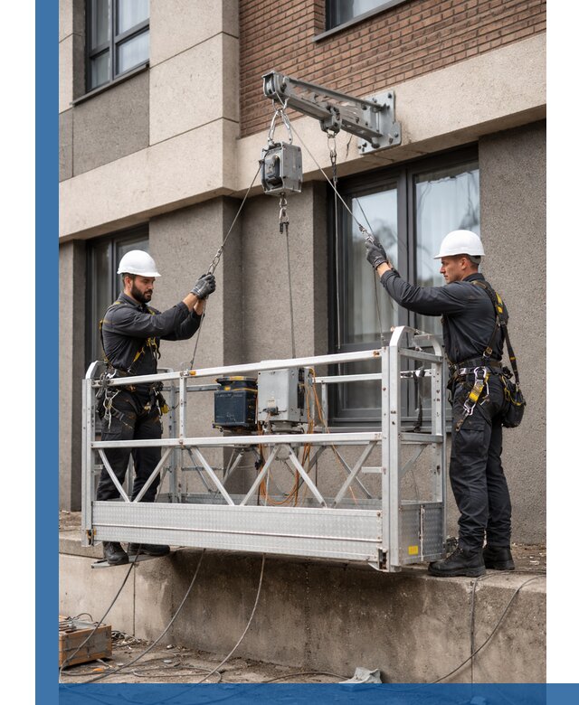 Монтаж и подъем фасадной люльки в Ессентуках с гарантией безопасности