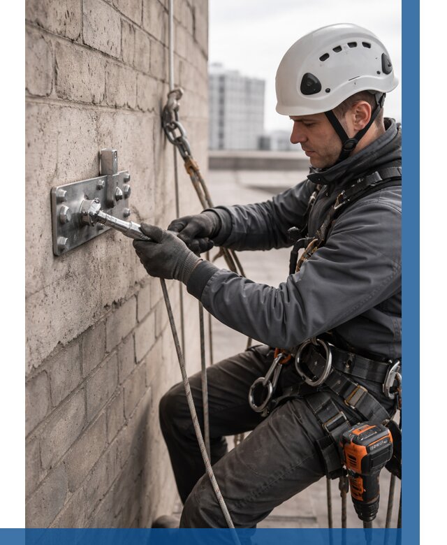 Установка анкерных точек в Ессентуках от 3569 р. | ВЫСОТНИК-Ссн