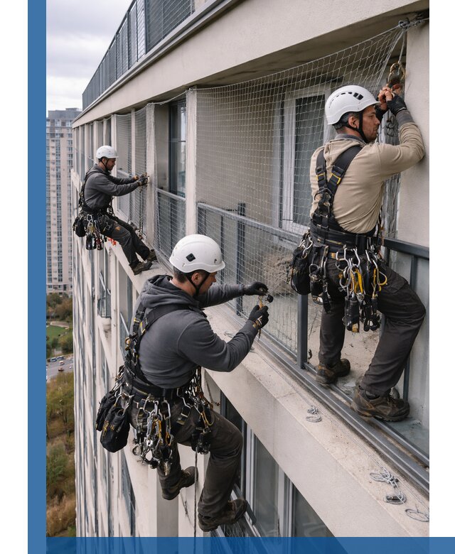 Профессиональный монтаж защитной сетки от птиц в Ессентуках