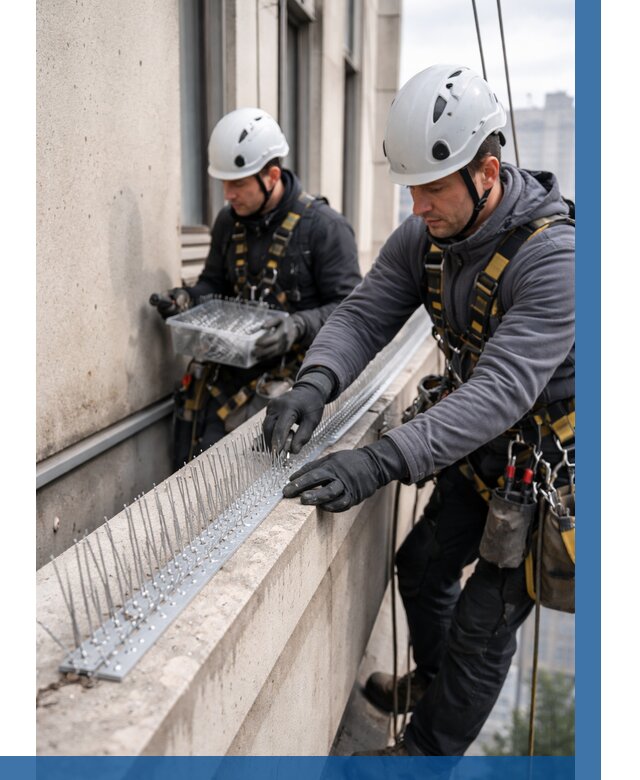 Установка шипов от птиц в Ессентуках от 867 р. | ВЫСОТНИК-Ссн